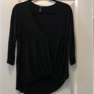 Black 3/4 sleeve blouse